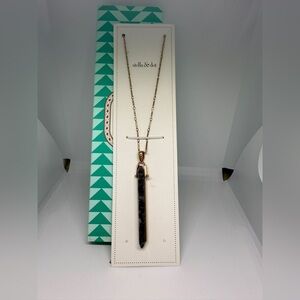 Stella & Dot Stone Rebel Pendant Necklace‎ Rose Gold